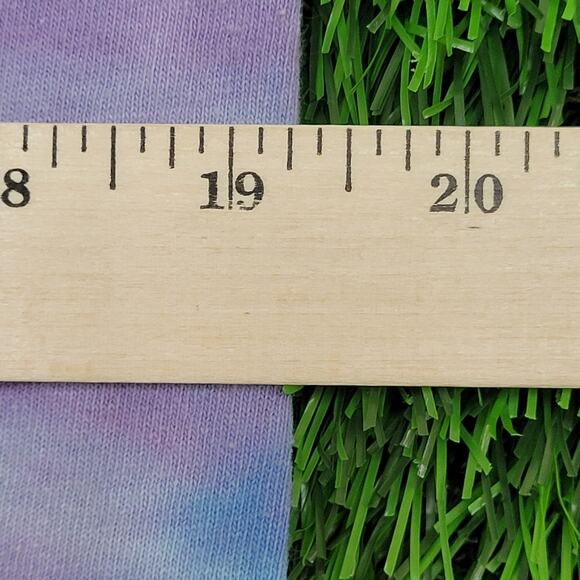 AC/DC High Voltage Pastel Tie-Dye Cropped T-Shirt Womens S/M Rock Tee - Picture 10 of 12